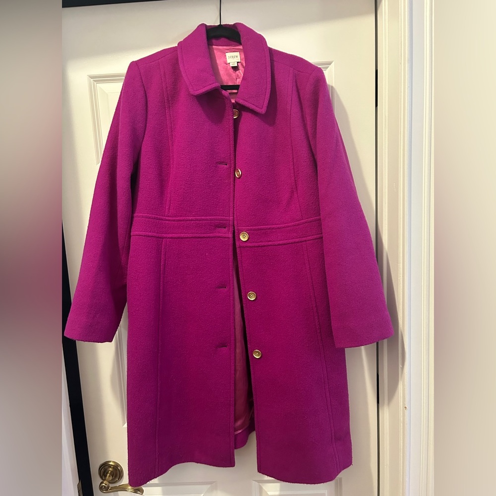 JCREW FUSCHIA LADY COAT SIZE 16